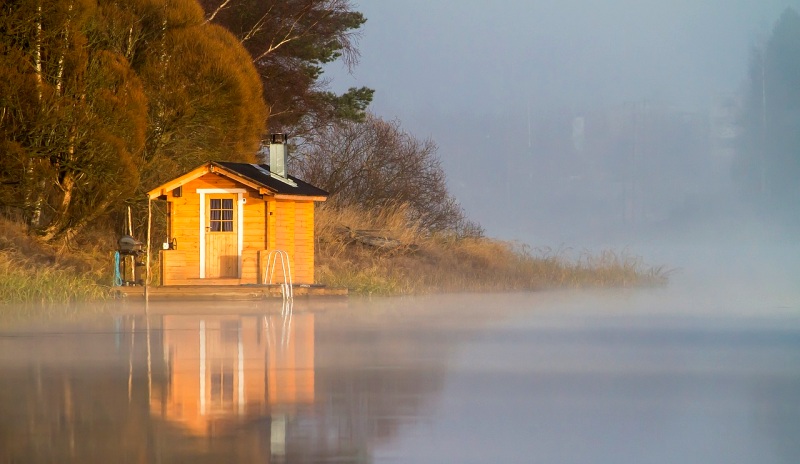 Sauna na břehu jezera - relax pro tělo i duši